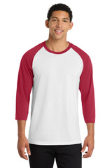 Port & Co Core Blend 3/4-Sleeve Raglan Tee. PC55RS