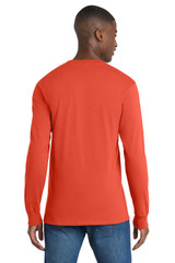 Port & Co Long Sleeve Essential Pocket Tee. PC61LSP
