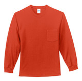 Port & Co Long Sleeve Essential Pocket Tee. PC61LSP