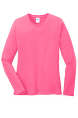 Port & Co Women's Long Sleeve Core Cotton Tee. LPC54LS Port & Co Women's Long Sleeve Core Cotton Tee. LPC54LS