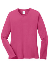 Port & Co Women's Long Sleeve Core Cotton Tee. LPC54LS Port & Co Women's Long Sleeve Core Cotton Tee. LPC54LS