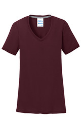 Port & Co Women's Performance Blend V-Neck Tee. LPC381V
