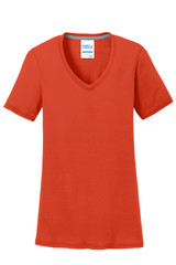 Port & Co Women's Performance Blend V-Neck Tee. LPC381V