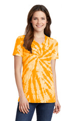 Port & Co Women's Tie-Dye V-Neck Tee. LPC147V