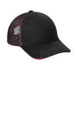 Port Authority Double Mesh Snapback Sandwich Bill Cap. C818