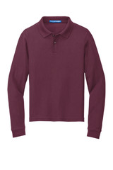 Port Authority Youth Long Sleeve Silk Touch Polo. Y500LS