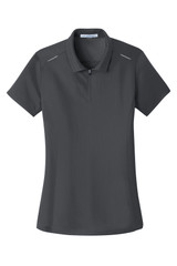 Port Authority Women's Pinpoint Mesh Zip Polo. L580