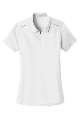 Port Authority Women's Pinpoint Mesh Zip Polo. L580