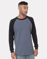 Men's USA-Made Heavyweight Waffle Knit Thermal Raglan T-Shirt - 8211