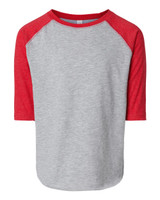 Toddler Baseball Fine Jersey Three-Quarter Sleeve Tee - 3330