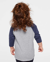 Toddler Baseball Fine Jersey Three-Quarter Sleeve Tee - 3330