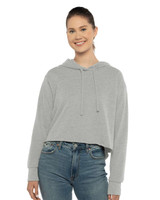 Women's Laguna Sueded Raw Edge Crop Hoodie Sweatshirt - 9384 Women's Laguna Sueded Raw Edge Crop Hoodie Sweatshirt - 9384