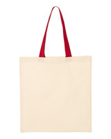 Economical Tote with Contrast-Color Handles - QTB6000 Economical Tote with Contrast-Color Handles - QTB6000