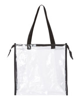 OAD Clear Zippered Tote with Full Gusset - OAD5006 OAD Clear Zippered Tote with Full Gusset - OAD5006