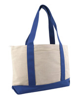 Large Zippered Cotton Canvas Tote - 8862 Large Zippered Cotton Canvas Tote - 8862