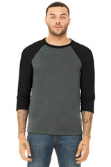 Bella + Canvas BELLA+CANVAS Unisex 3/4-Sleeve Baseball Tee. BC3200 