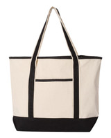 Q-Tees 34.6L Large Canvas Deluxe Tote - Q1500 