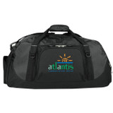 BagzDepot Poly Ripstop Piggy Back Duffel Bag with Shoe Storage – Black 