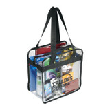 Wholesale Game Day Clear Zippered Safety Tote Bags – Stadium Approved 12” x 12” x 6”