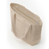 Mini Canvas Tote Bags with Zipper Closure – 100% Cotton Canvas Small Tote Bags in Bulk