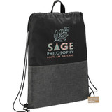Ash Zippered Recycled Drawstring Bag