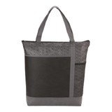 Chrome Non-Woven Zipper Convention Tote