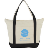 Classic 12oz Cotton Canvas Zippered Boat Tote