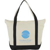  Classic 12oz Cotton Canvas Zippered Tote 