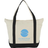  Classic 12oz Cotton Canvas Zippered Tote 