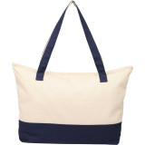  Color Accent 12oz Recycled Cotton Zippered Tote 
