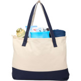  Color Accent 12oz Recycled Cotton Zippered Tote 