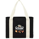 12oz Cotton Shopper Tote with Contrast Handles