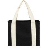 12oz Cotton Shopper Tote with Contrast Handles