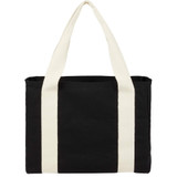 12oz Cotton Shopper Tote with Contrast Handles