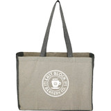 Recycled Cotton Contrast Side Shopper Tote
