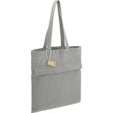 Recycled Cotton Herringbone Tote w/Zip Pocket