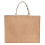 Jute Shopper Tote with Recycled Cotton Pocket