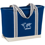  Atlantic Stripe 20oz Cotton Zippered Tote 