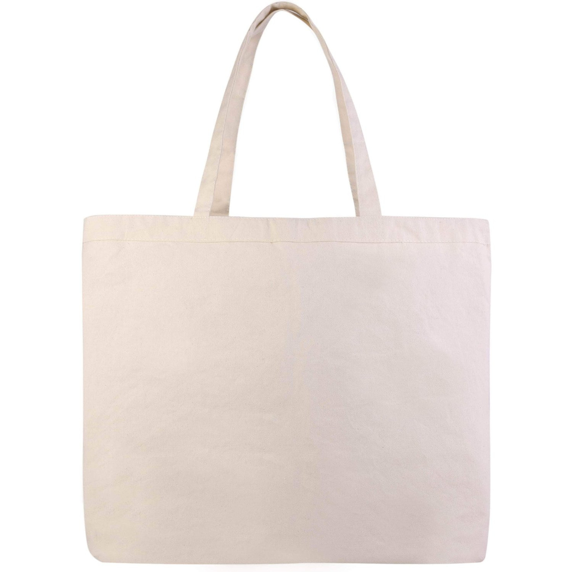 Extra Large Canvas Tote Bags Wholesale w/ Hook and Loop Closure