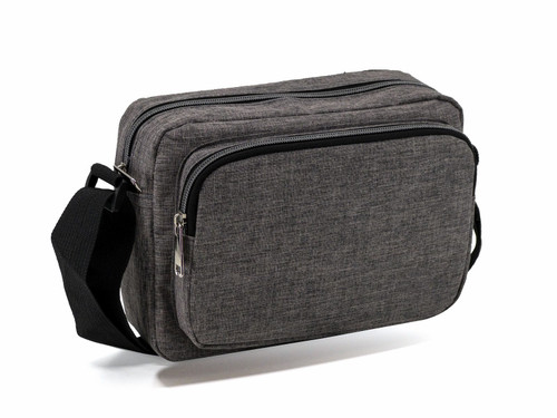 Heathered 3-Zipper Sling Bag