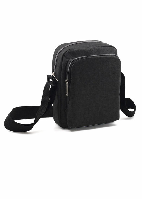 Wholesale Heathered 3-Zipper Sling Bags in Bulk