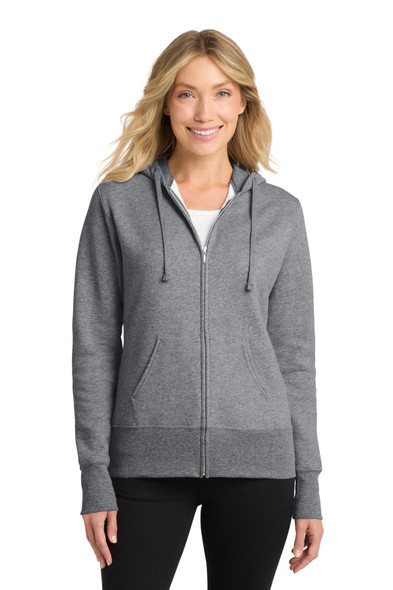 Port & Co Women's Core Fleece Full-Zip Hooded Sweatshirt. LPC78ZH Port & Co Women's Core Fleece Full-Zip Hooded Sweatshirt. LPC78ZH