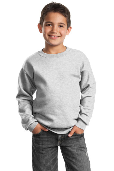 Port & Co Youth Core Fleece Crewneck Sweatshirt. PC90Y