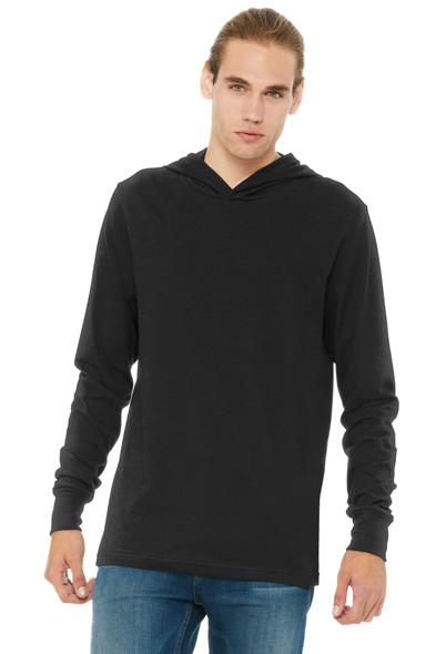 BELLA+CANVAS Unisex Jersey Long Sleeve Hoodie. BC3512 BELLA+CANVAS Unisex Jersey Long Sleeve Hoodie. BC3512