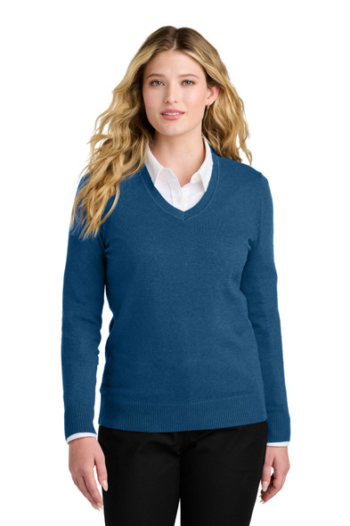 Port Authority Women's Easy Care V-Neck Sweater LSW2850 Port Authority Women's Easy Care V-Neck Sweater LSW2850