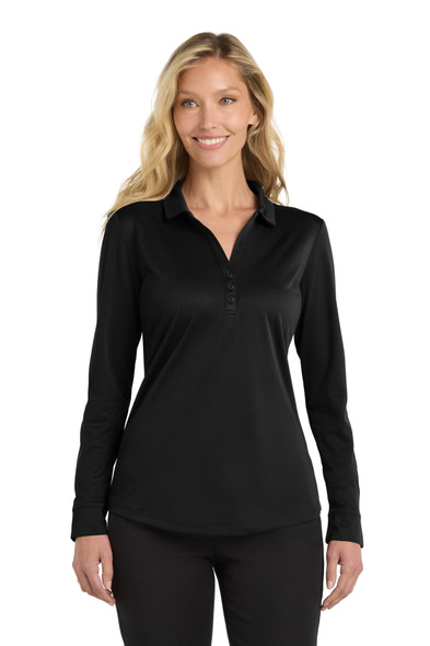 Port Authority Women's Silk Touch Performance Long Sleeve Polo. L540LS