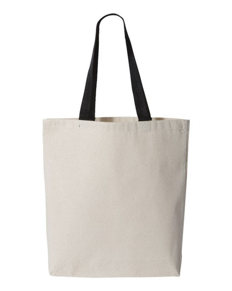 11L Canvas Tote with Contrast-Color Handles - Q4400 11L Canvas Tote with Contrast-Color Handles - Q4400