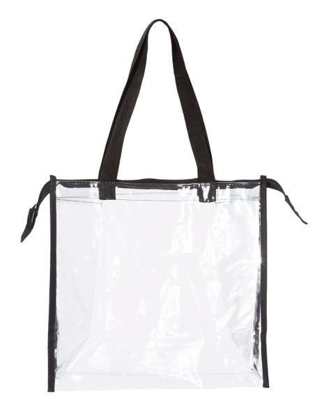 OAD Clear Zippered Tote with Full Gusset - OAD5006 OAD Clear Zippered Tote with Full Gusset - OAD5006