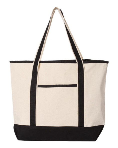 Q-Tees 34.6L Large Canvas Deluxe Tote - Q1500 