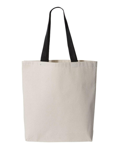 Q-Tees 11L Canvas Tote with Contrast-Color Handles - Q4400 